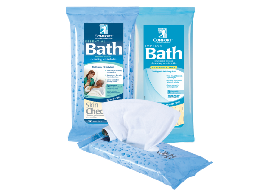 Comfort Bath® Basinless Bathing Washcloths