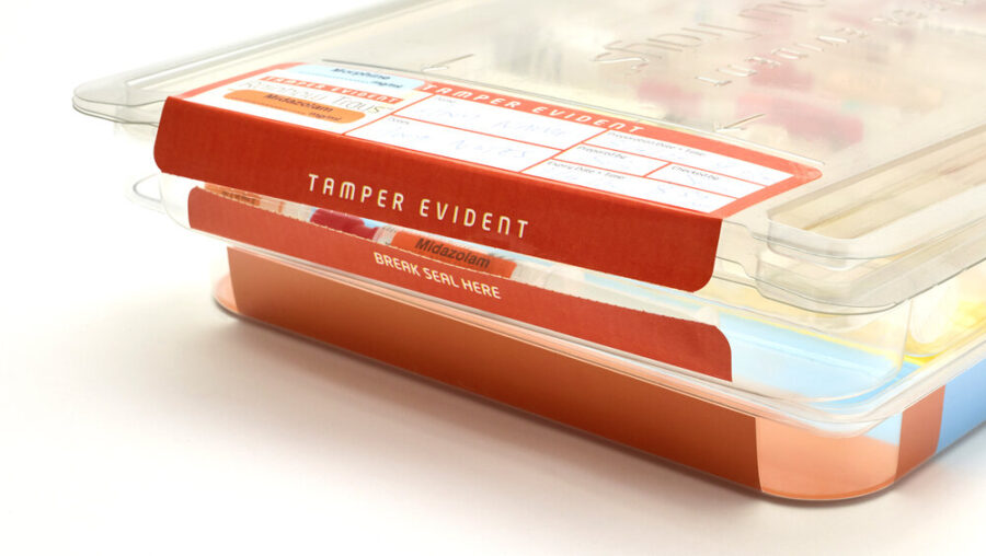 Rainbow Trays Tamper Evident Trays and Labels