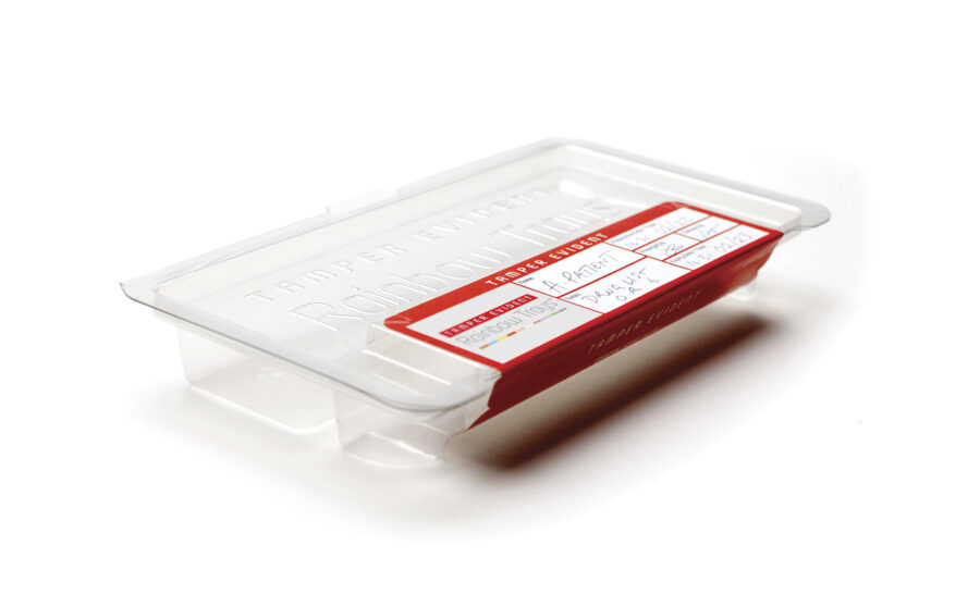 Rainbow Trays Tamper Evident Trays and Labels